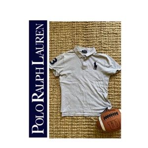 XL Boys Ralph Lauren Big Pony Grey Polo Shirt